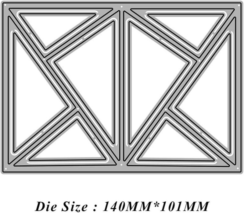Mvchifay Cutting Dies for Card Making Metal Die-Cuts Scrapbooking Tool Hollow Frame DIY Craft Punch Template Embossing for Paper Album Decor (Big Triangle Rectangle frame-10.1x14cm) - Image 3